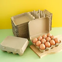 Egg Cartons Paper Pulp Empty Egg Cartons 3x4 Style Reusable Cardboard Egg Cartons Multipurpose Egg Carton Trays for Kitchen 1