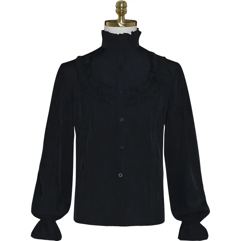 

Medieval Men's Ruffled Pirate Shirt Victorian Clothing