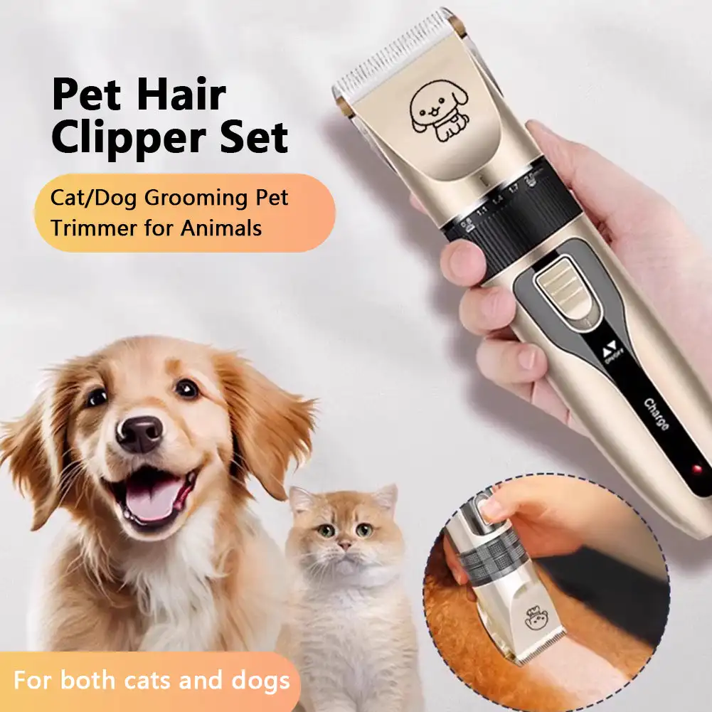 USB Rechargeable Pet Hair Clipper Professional Low Decibel Dog Trimmer Cat Shaver Animal Haircut Machine for Pets