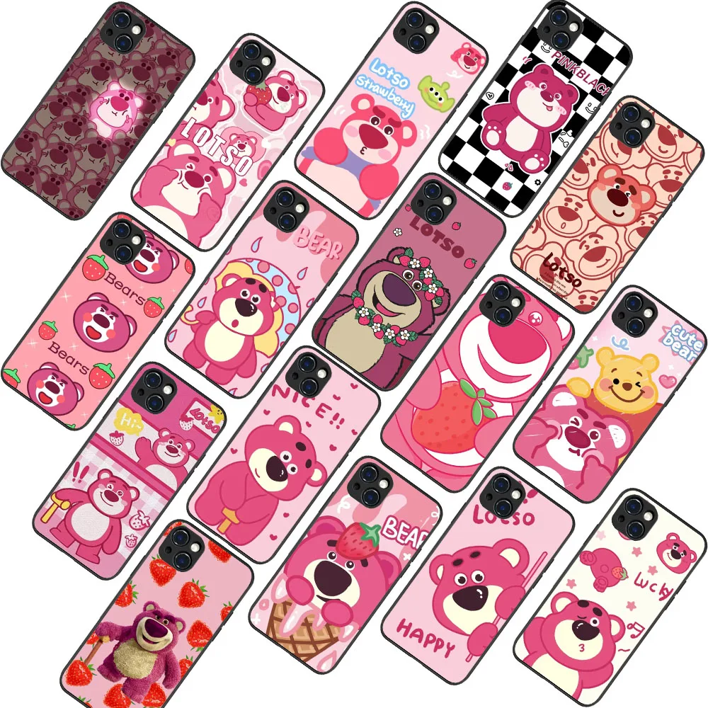 Custodia In Silicone Ak-33 Strawberry Bear Per Samsung J2 J4 J5 J6 J7 J8 Core Prime A72 A20S A21S M60S A40S Pro Plus