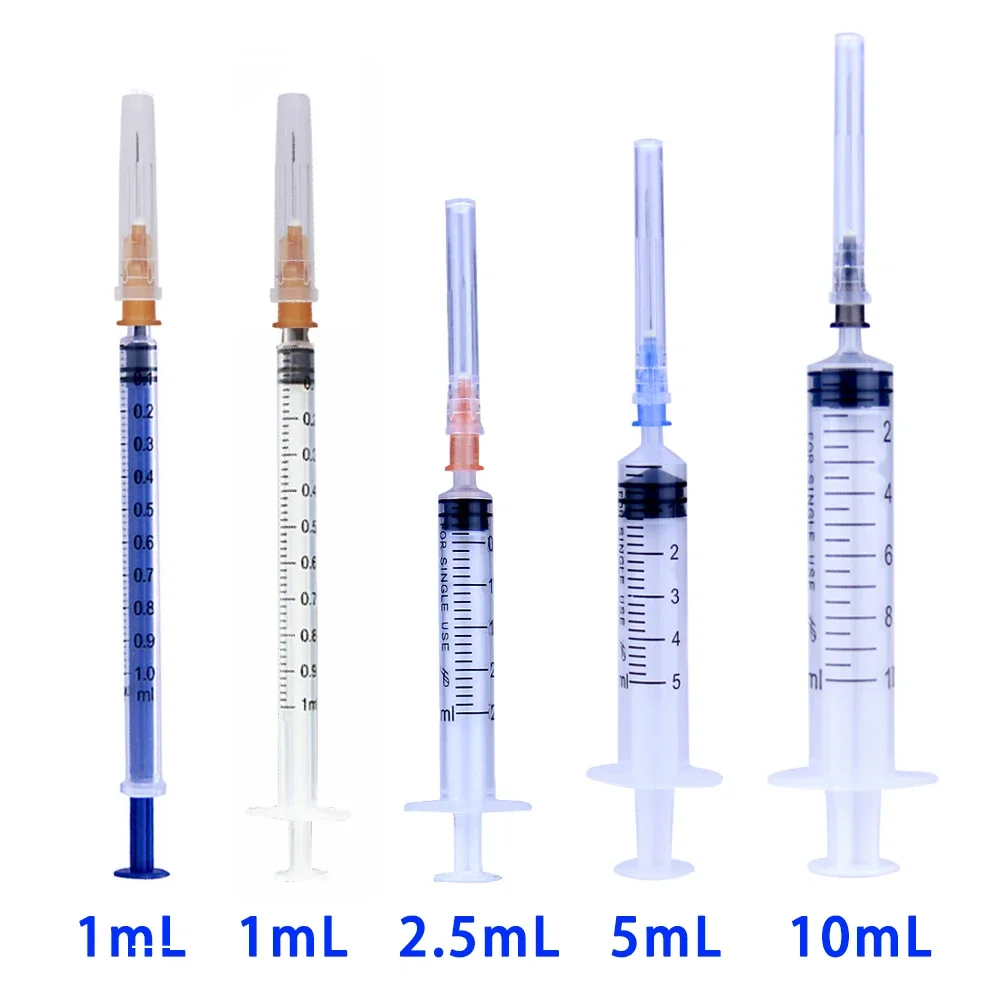 New Disposable plastic industry syringe 1ml 2ml 3ml 5ml 10ml with needles 1cc stereo injector