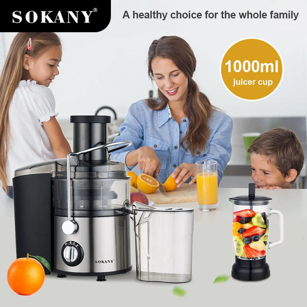 Houselin 4-in-1 Juicer, Fast Pulping of Whole Fruits and Vegetables, Easy To Clean, Centrifugal Extractor, Non-slip Feet 2
