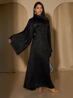 Abaya-Robe musulmane de luxe en satin pour femme, caftan kebaya marocain, vêtement éducatif, 2024 3