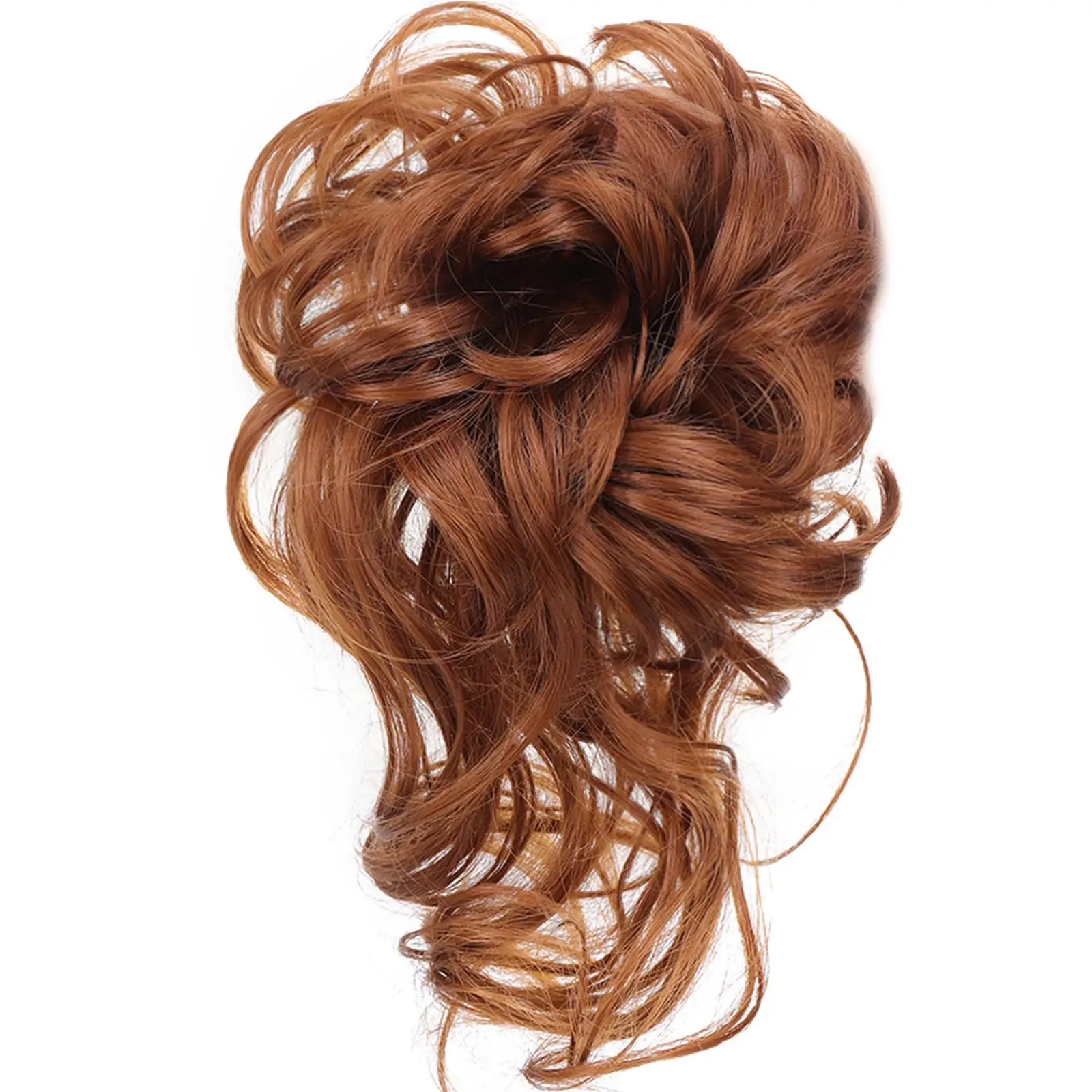2xElastic Bun Chignon Scrunchies Portable Natural Messy Hair Circle for Girls 30