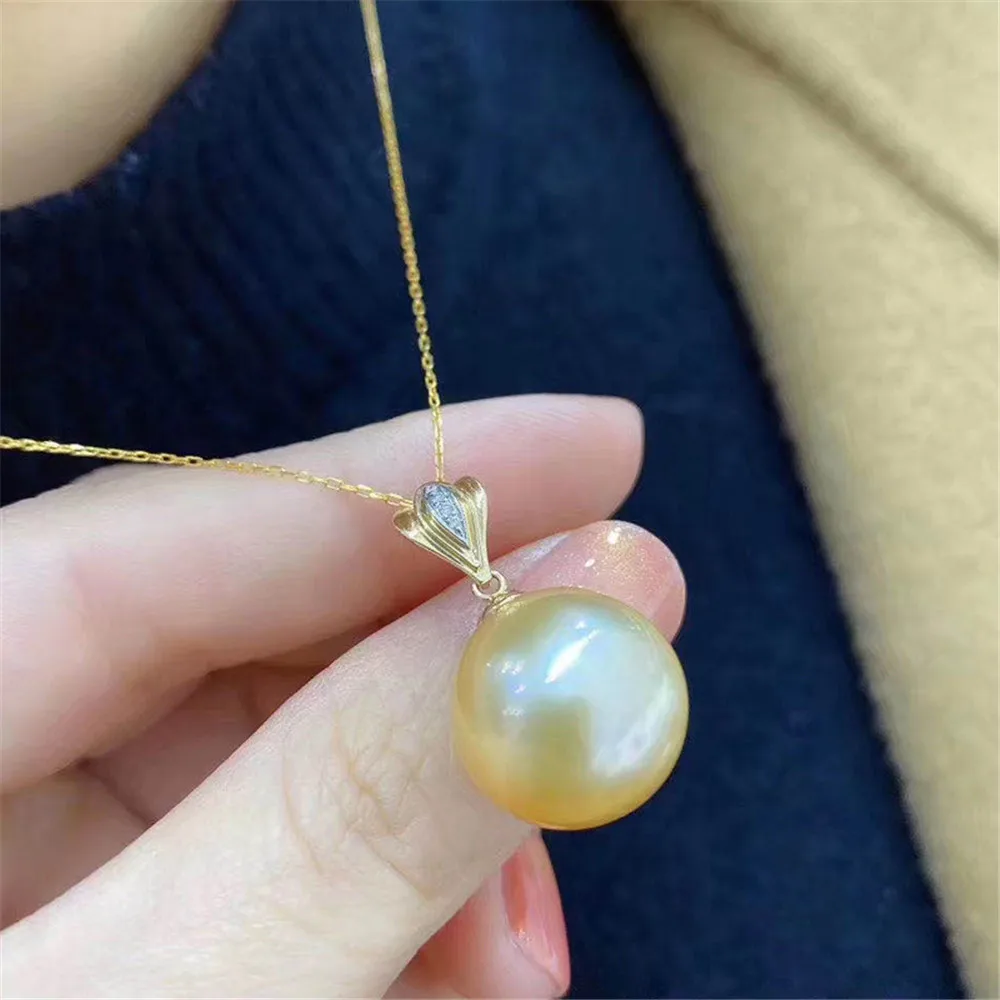 

DIY Pearl Accessories S925 Sterling Silver Pendant Empty Holder K Gold Necklace Jade Pendant with 8-12mm Round Oval Beads