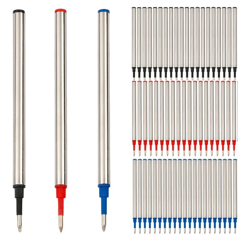 

3/5/10/20 PCS 11.4cm Metal Pen Refills Blue Black Red Ballpoint Pen Rod Signing Pen Lead 0.7mm Office School Supplies Stationery