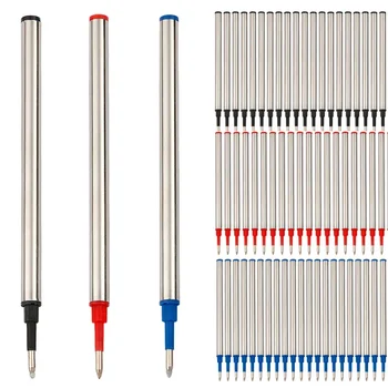 3/5/10/20 PCS 11.4cm Metal Pen Refills Blue Black Red Ballpoint Pen Rod Signing Pen Lead 0.7mm Office School Supplies Stationery