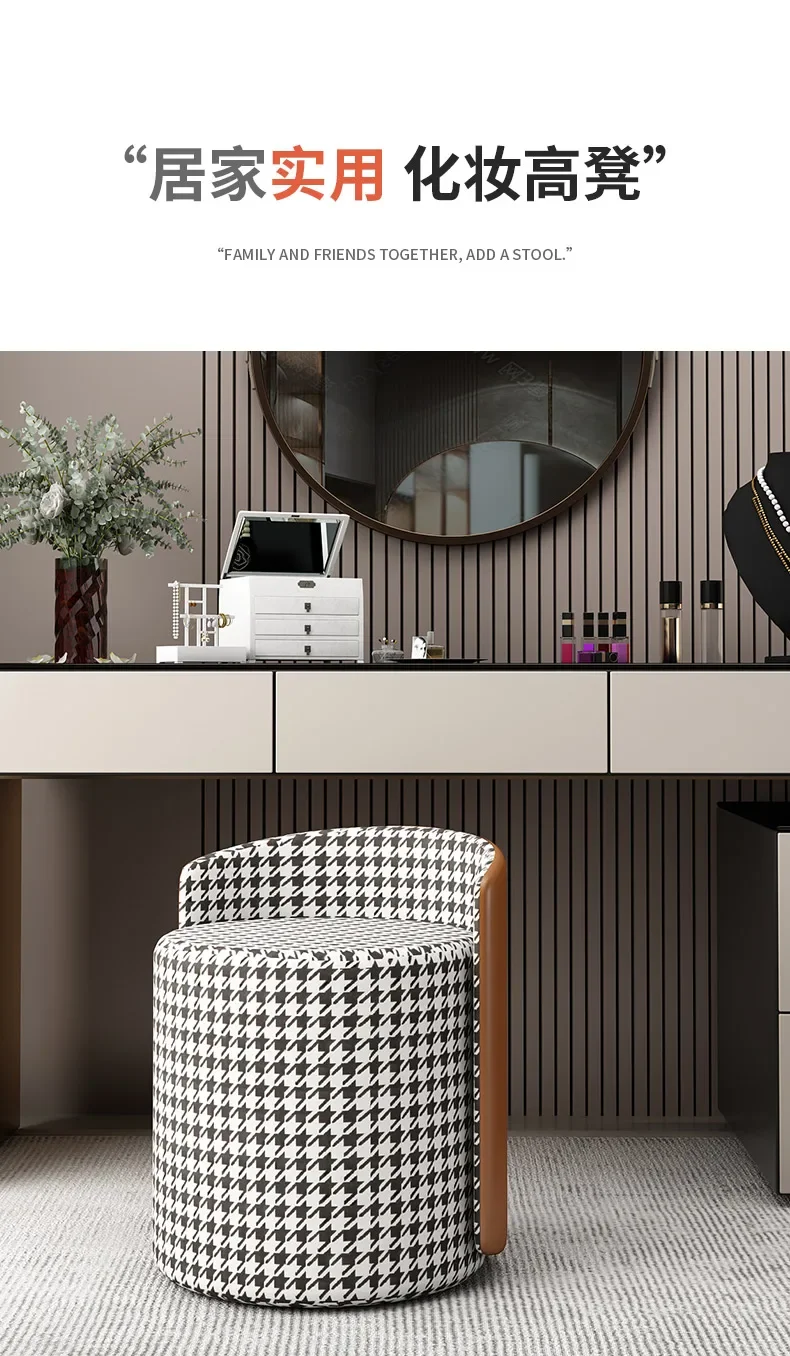 Description Picture 5 of itemBedroom Makeup Chair with Backrest Light Luxury Vanity Stool Simple Stylish Dresser Chair Comfortable Seating