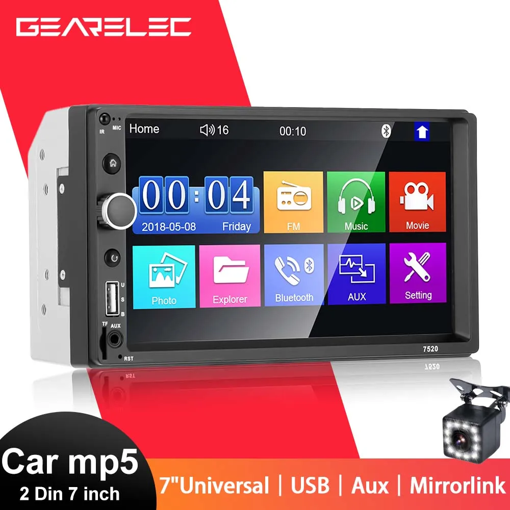 7 Inch 2 Din Car Radio Stereo Mp5 Multimedia Player Android Mirrorlink Auto Audio Mp5 Bluetooth