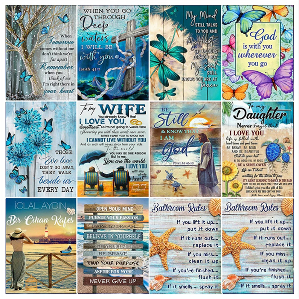 Paint With Diamond Mosaic Text Rhinestone Pictures Diamond