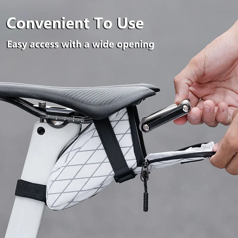 Waterproof Reflective Cycling Saddle Bag - Compact Rear Seat Bag