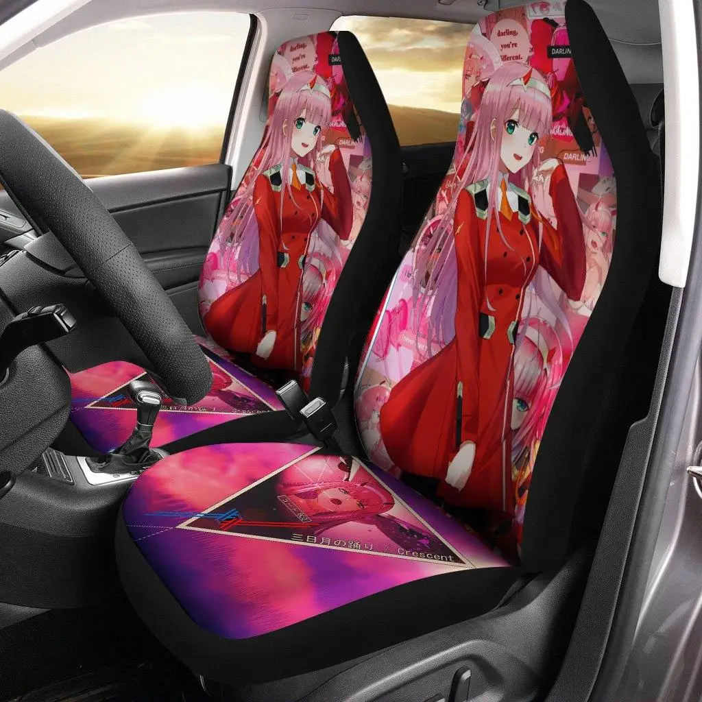 

Zero Two Car Seat Covers Anime Sexy Girl Code 002 Car Seat Covers Custom DARLING In The FRANXX Anime Gifts For Fans