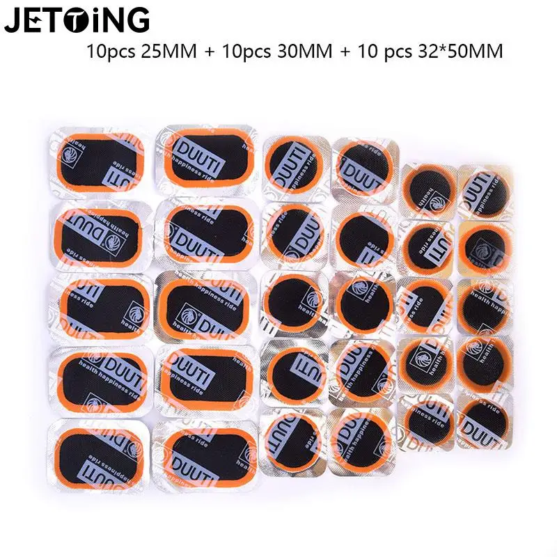 

5-30pcs Rubber Puncture Patches Bicycle Tire Tyre Tube Repair Cycle Patch Kit No Glue Bicycle Inner Tube Puncture Repair Tools