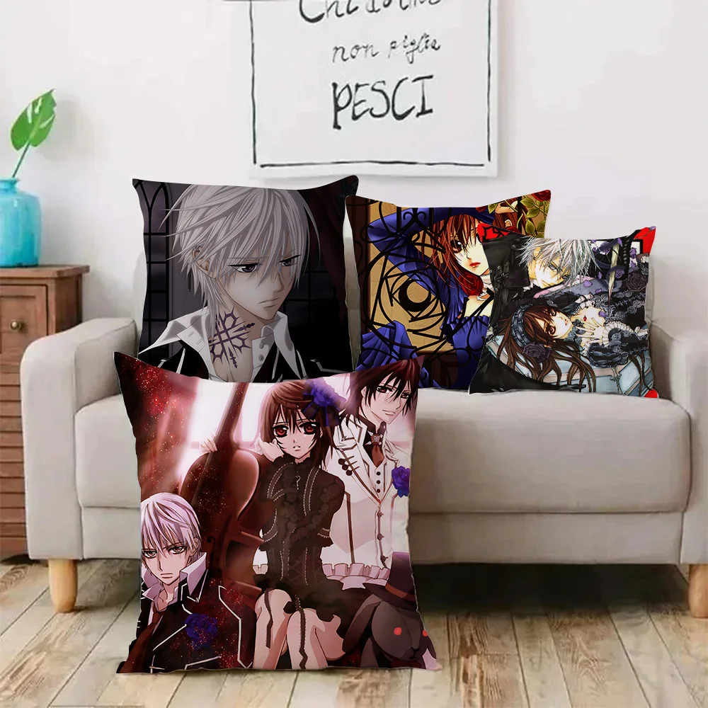 V-Vampire Knight Anime Pillow Covers Cartoon Sofa Decorative Home Double-sided Printing Short Plush Cute Cushion Cover 2