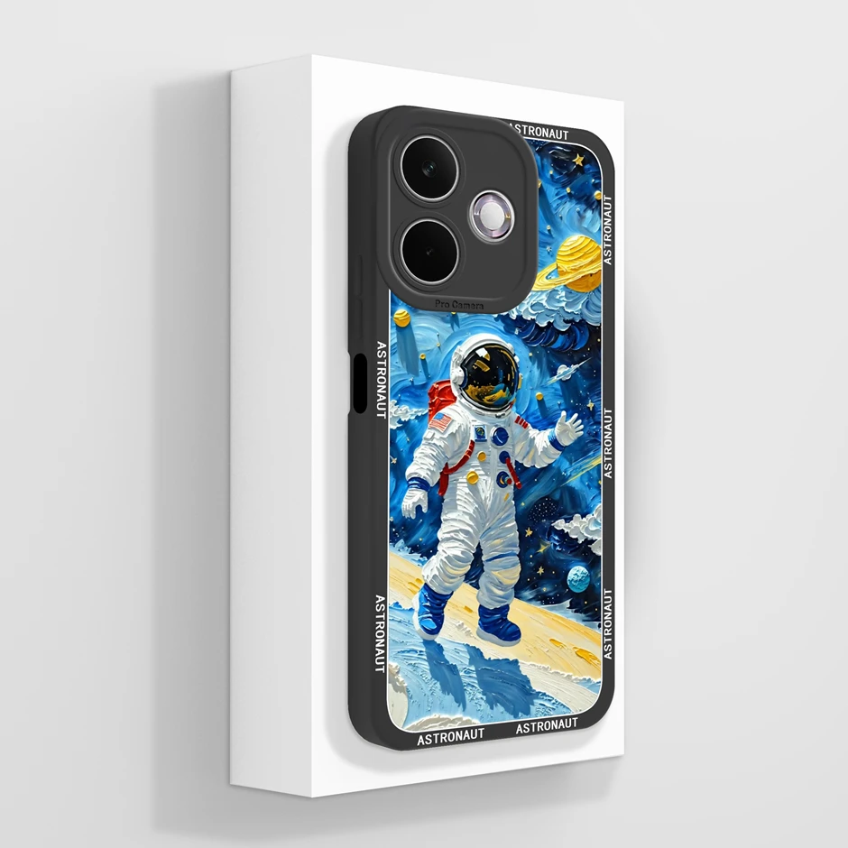 Artistic Oil Painting Flower Silicone Soft Protective Phone Case