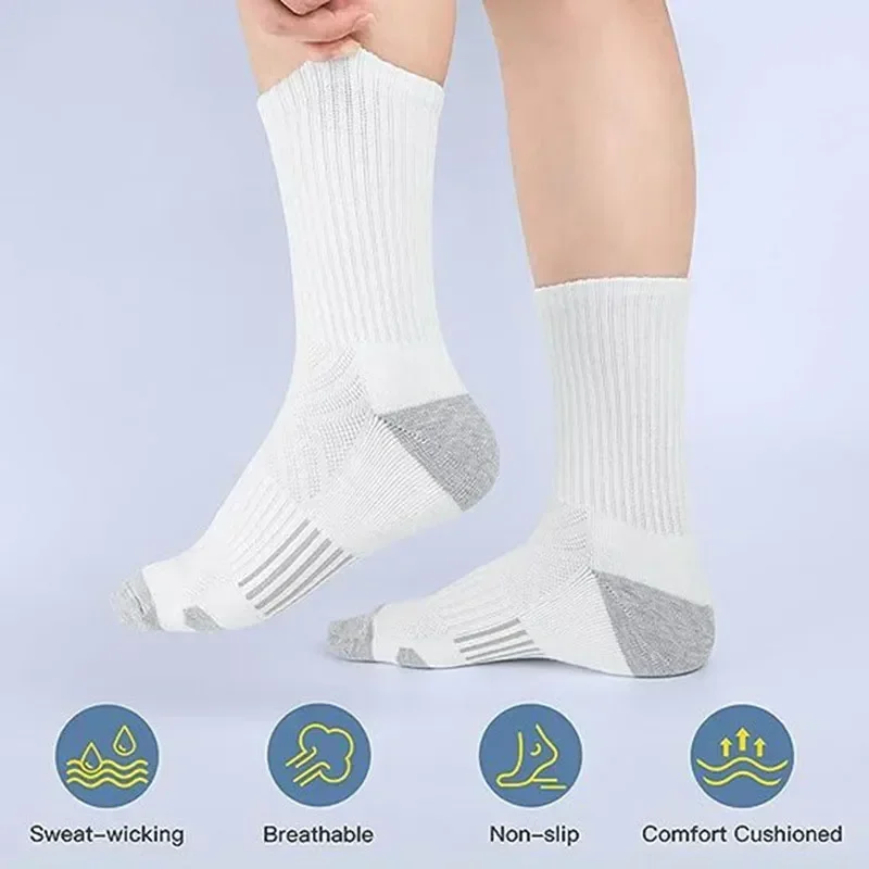 

Deodorant And Winter Autumn Oversized Comfortable Basketball Socks Szie Color Men's 5 Solid Large Wear-resistant