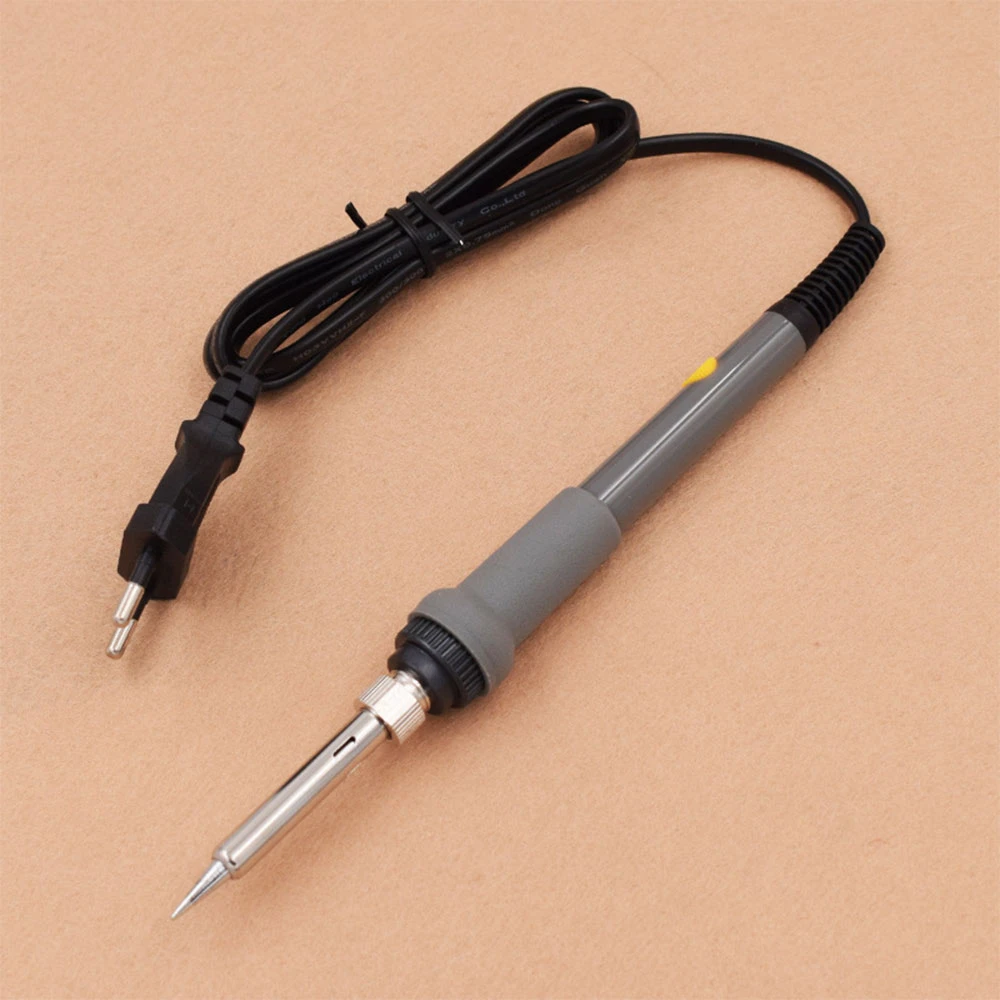 220V Electric Soldering Iron Set Adjustable Temperature Welding Tools EU Plug 200-450 Deg.C with 5 Tips Internal Heat Type hot stapler