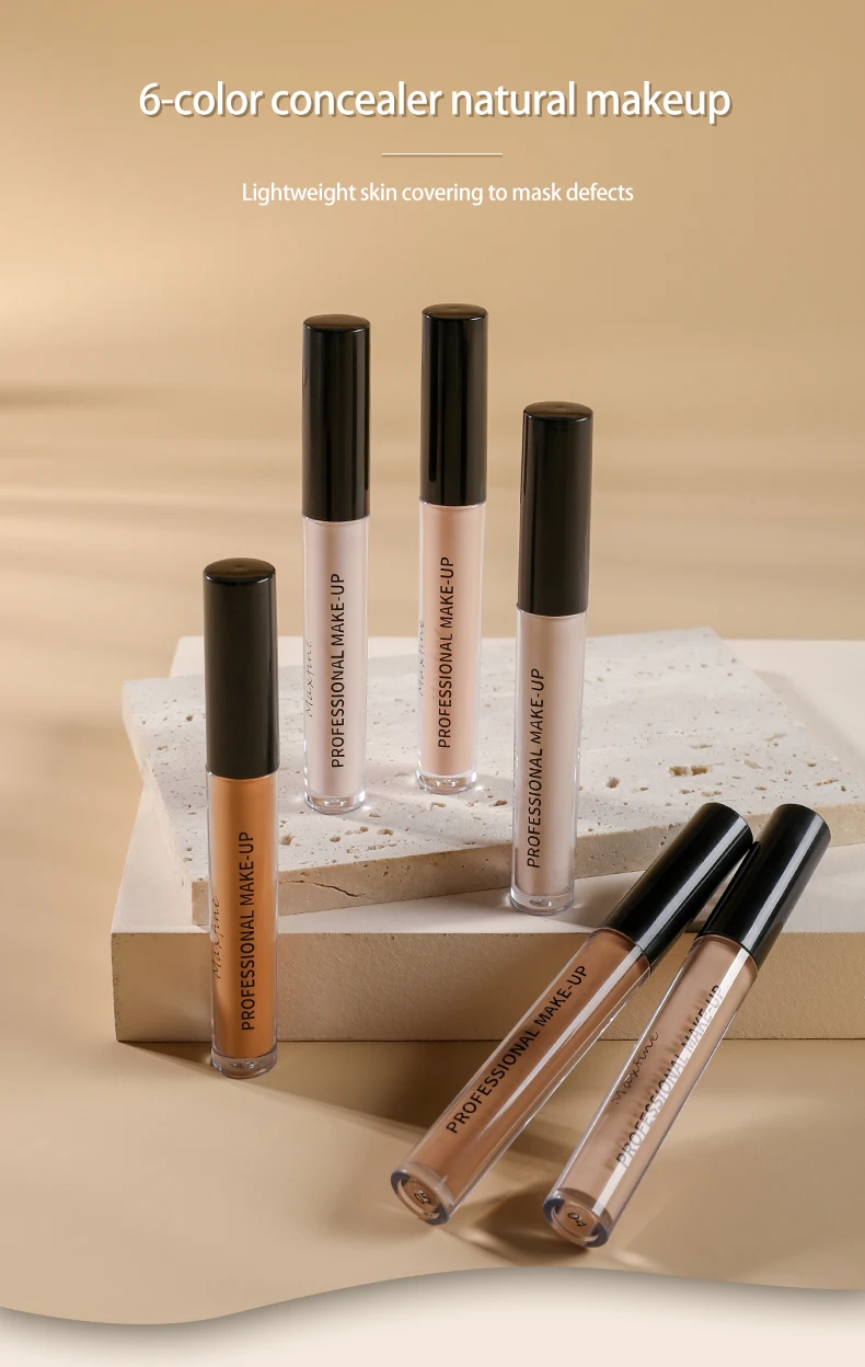 Description Picture 2 of item6-color flawless concealer, improving uneven skin tone, light, medium coverage, semi-matte, and pure.