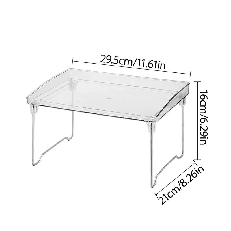 Acrylic Risers For Display Clear Foldable Storage Shelf Acrylic Display Risers Perfume Stand Tray Multi-Layers Holder Rack For 6