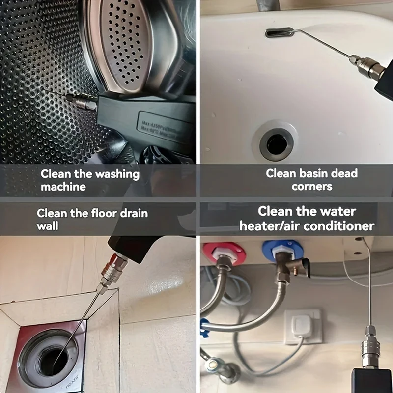 1/4인치 퀵 커넥트 고압 니들 노즐로 정밀 청소가 간편해졌습니다. 에어컨 및 자동차 탱크용으로 설계되었습니다.