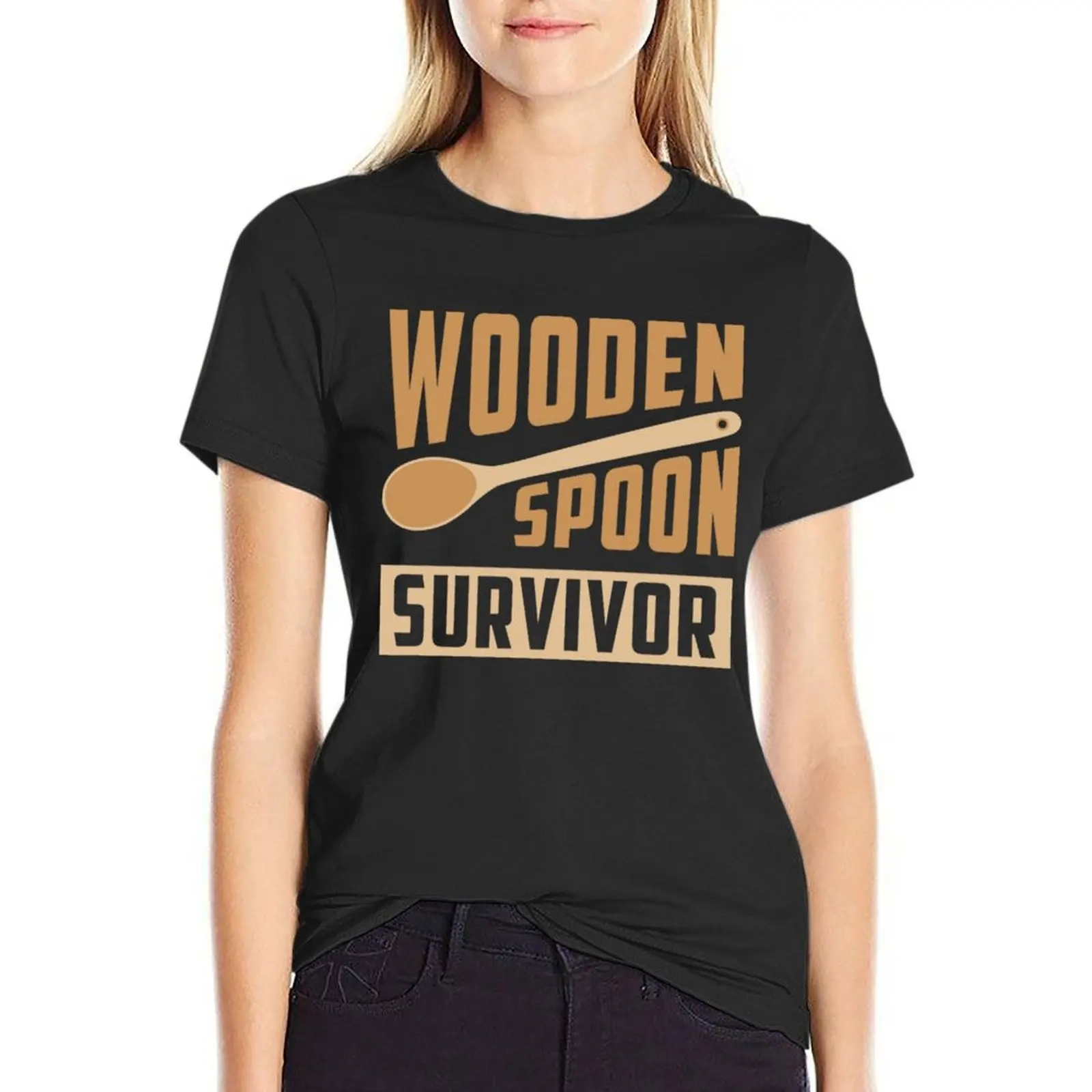 

Wooden Spoon Survivor T-shirt summer tops summer clothes aesthetic clothes ariat shirts for Women