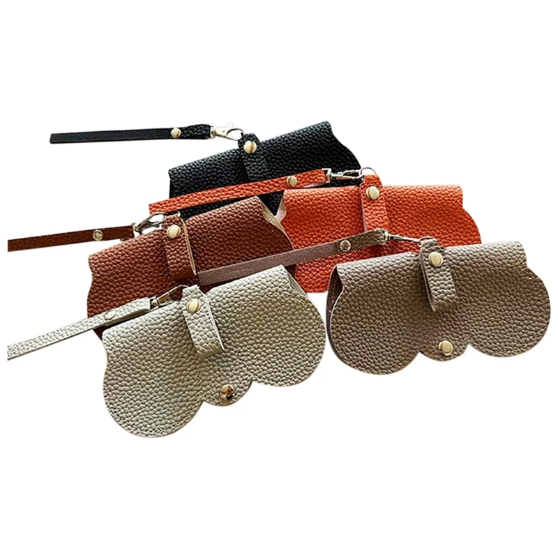 

5Pcs Soft Leather Sunglasses Bag,Glasses Pouch Carrying Organizer Eyeglass Case With Wrist Strap Slim Sunglasses Pouch 15X8cm