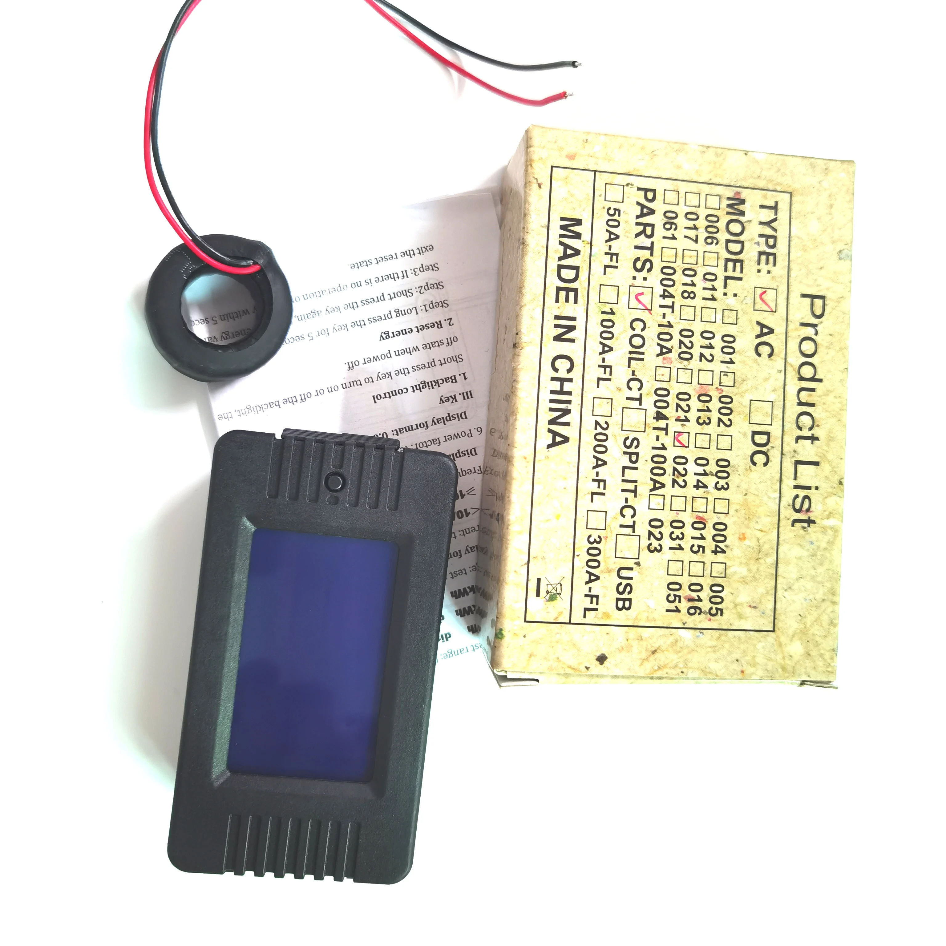 Mini AC Single Phase Power Meter - Volt Amp Watt KWh Frequency PF Monitor With LCD Display, 110V/220V - View #6