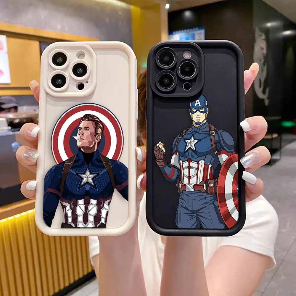 Marvel Cool Captain America Luxtury Phone Case For iPhone