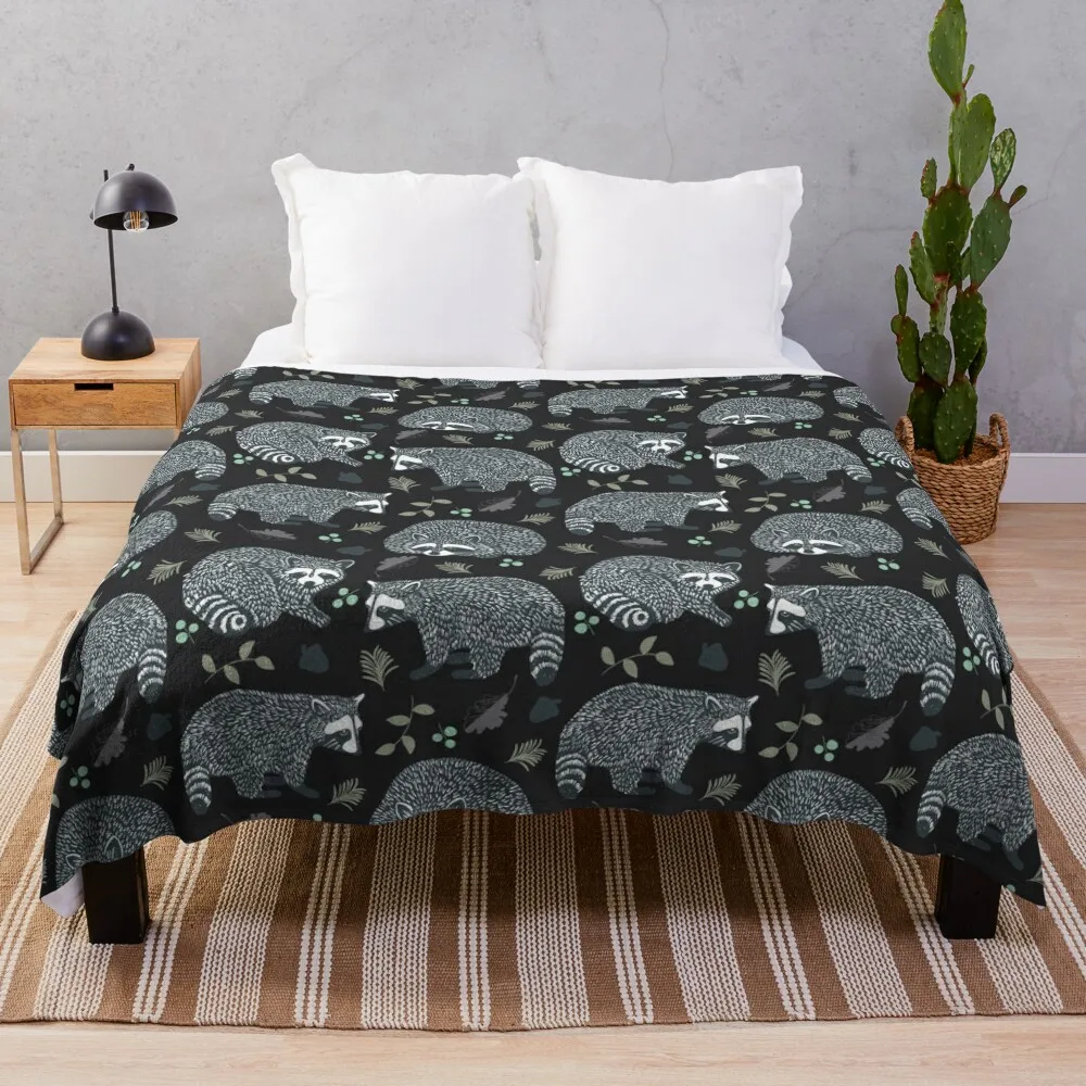 

Raccoons! Throw Blanket valentine gift ideas Blankets For Sofas Decorative Throw Blankets
