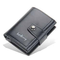 Luxurious RFID Metal Cardholder: Sleek Minimalist Wallet (Black)