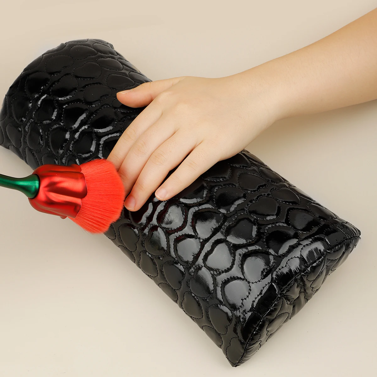 Manicure Hand Pillow 1 pcs Square Heart Leather Nail Salon Tools
