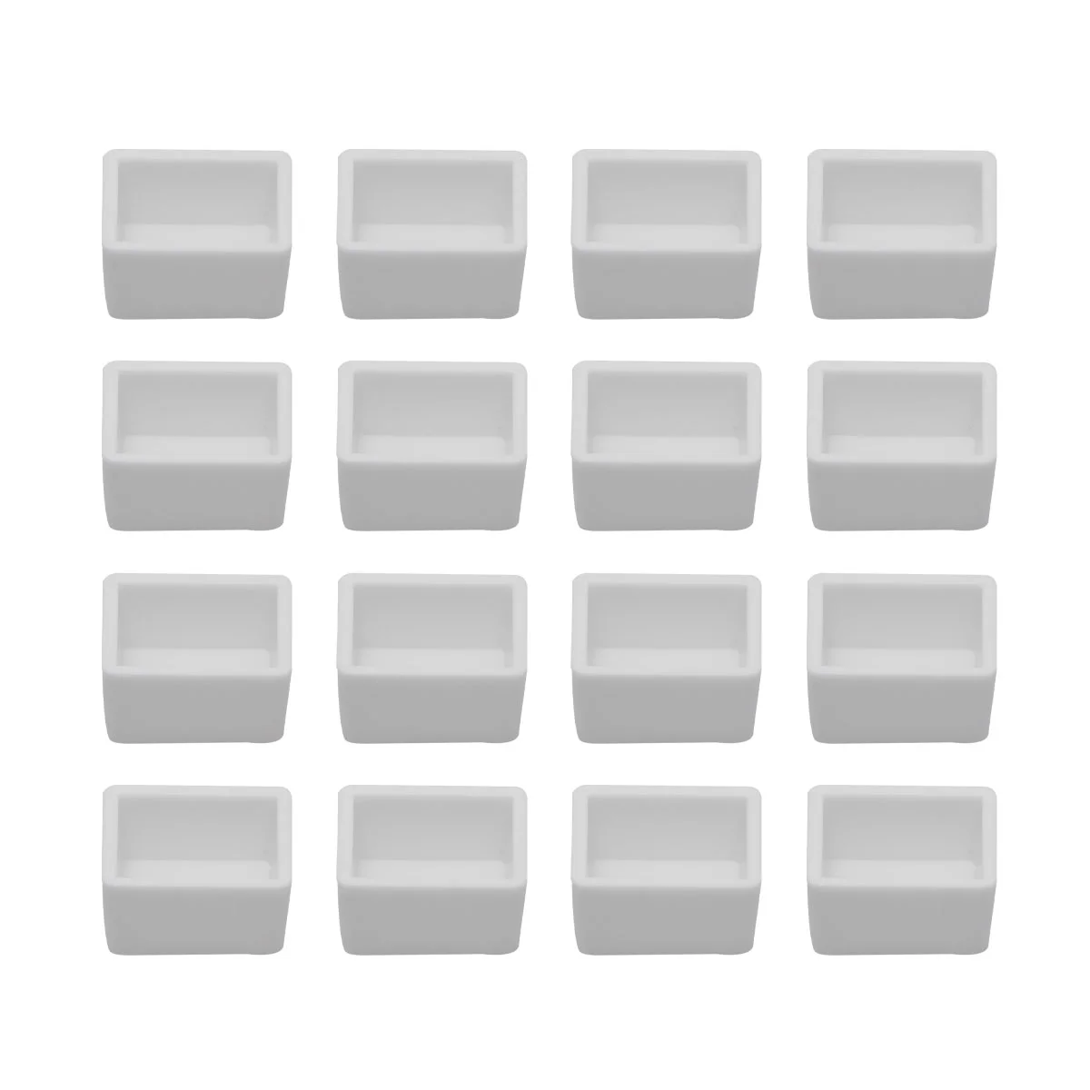 

50/100pcs Plastic Empty Pans Pans Rectangle White Pigment Pans for Watercolor Oil Paints