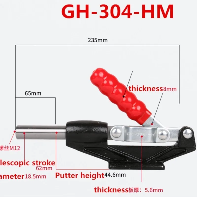 DE-STA-CO 227-U 500 lbs. Holding Capacity Horizontal Hold Down Action  Horizontal Hold Down Toggle Clamp