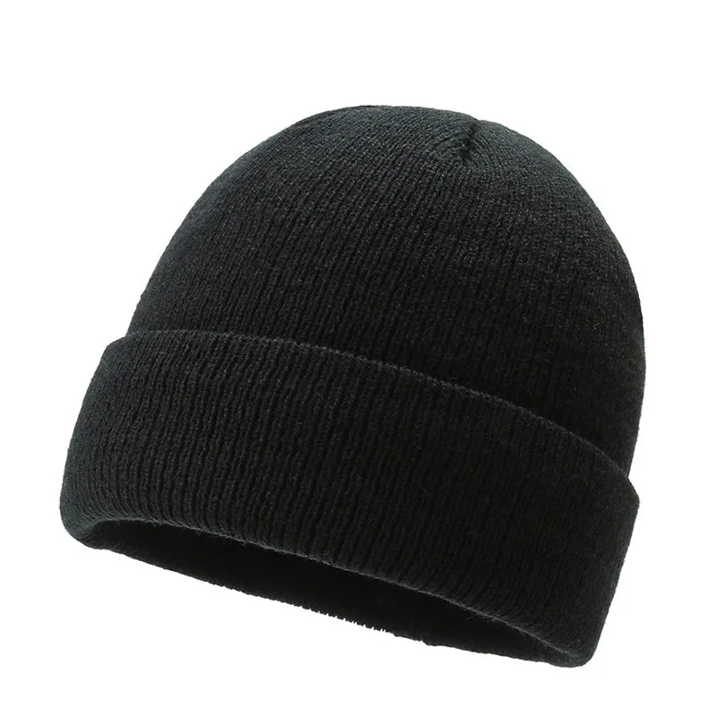 Winter Men Women Hats Outdoor Riding Cold Warm Ear Knitted Cap Fashion Versatile Solid Color Dome Caps Free Shipping