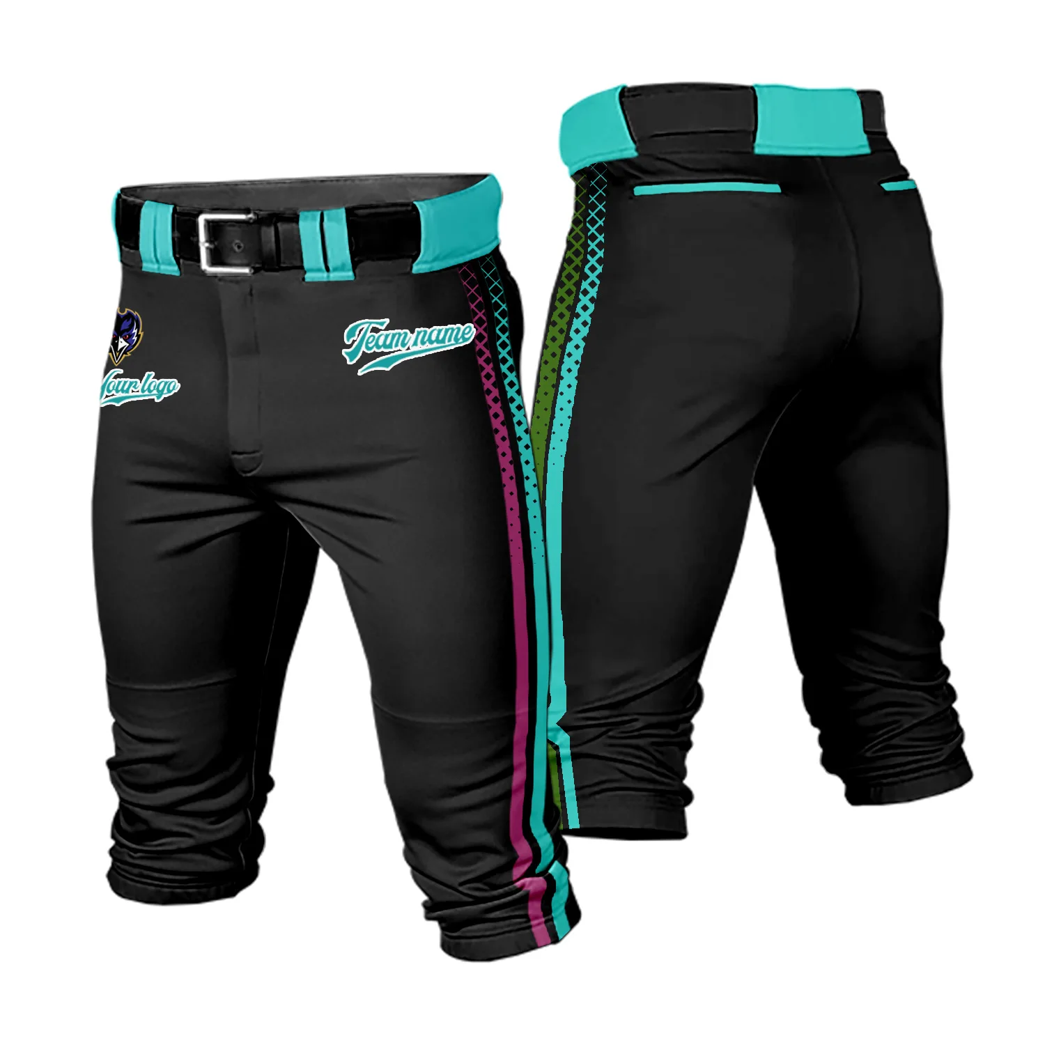 Custom Men Youth Traditional Cropped Baseball Game Pants Softball Training Uniform Breathable Casual Sportswear mens climbing pants