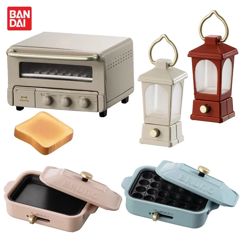 

Goods in Stock Genuine Bandai BRUNO Miniature Scene Props Simulated Electric Frying Pan and Electric Oven Model Toy Gift