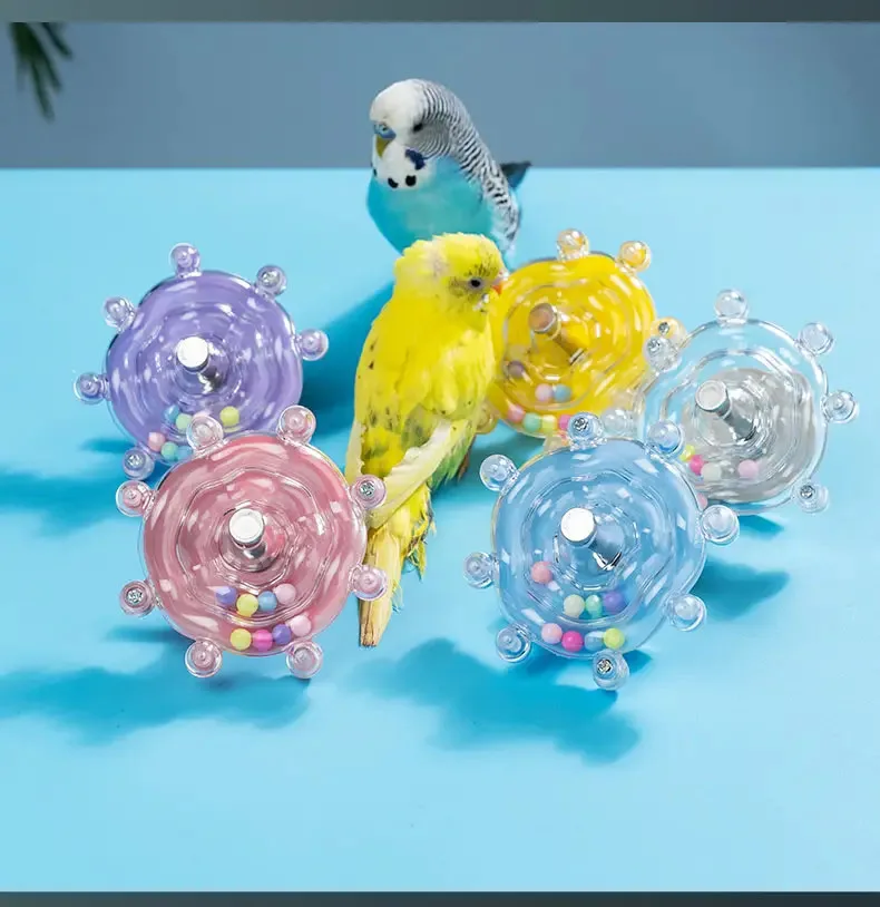 Rotating Parrot Treat Dispenser Toy 2
