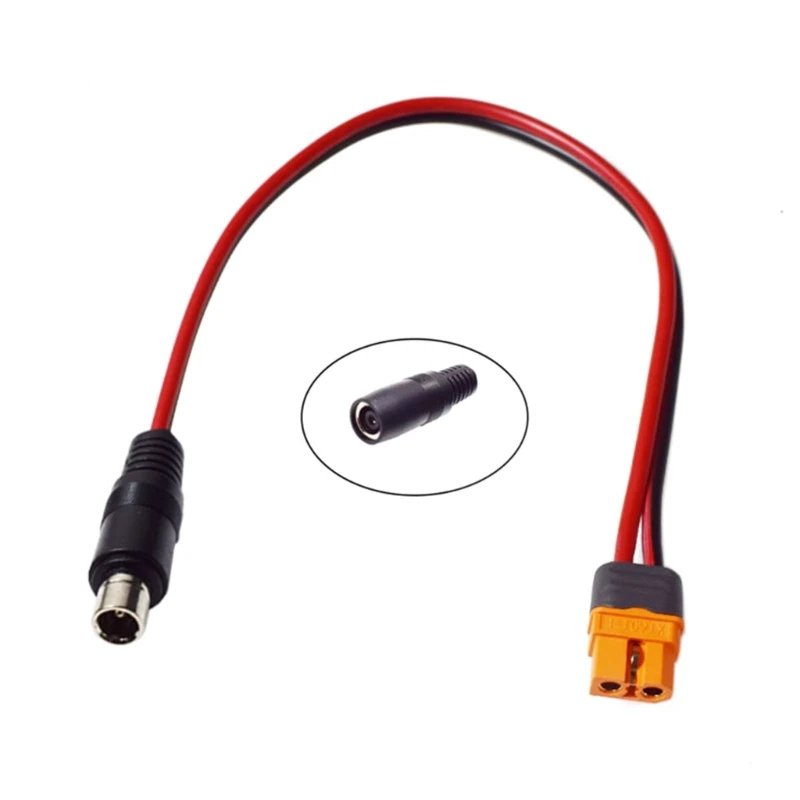 강력한 XT60I8.0x2.0mm 충전 와이어 30cm 길이(태양광 패널 및 배터리 보관용) H8WD