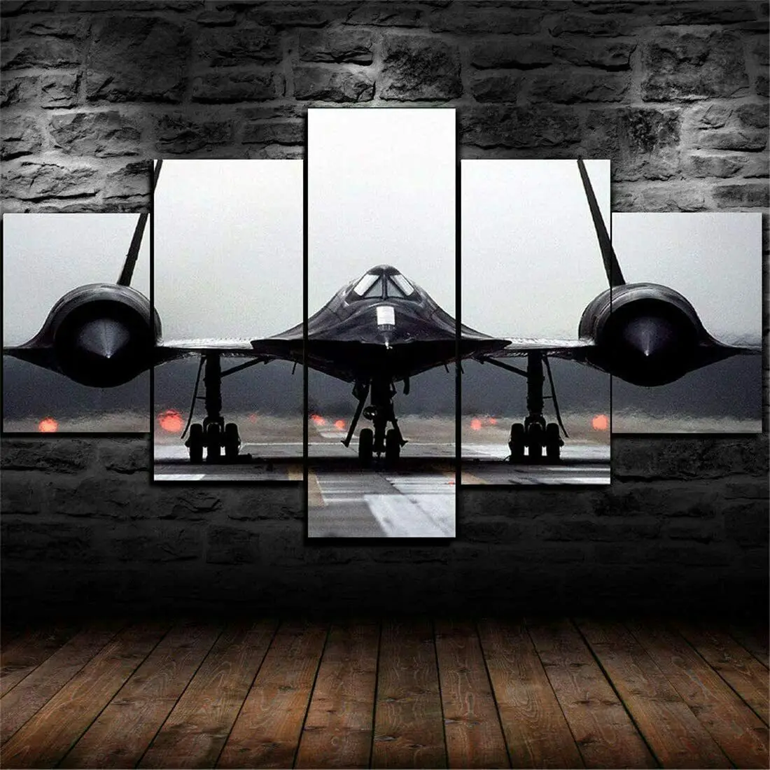 

No Framed Canvas 5Pcs SR-71 Blackbird Aircraft Wall Art Posters Pictures Home Decor for Living Room Bedroom Office Paintings