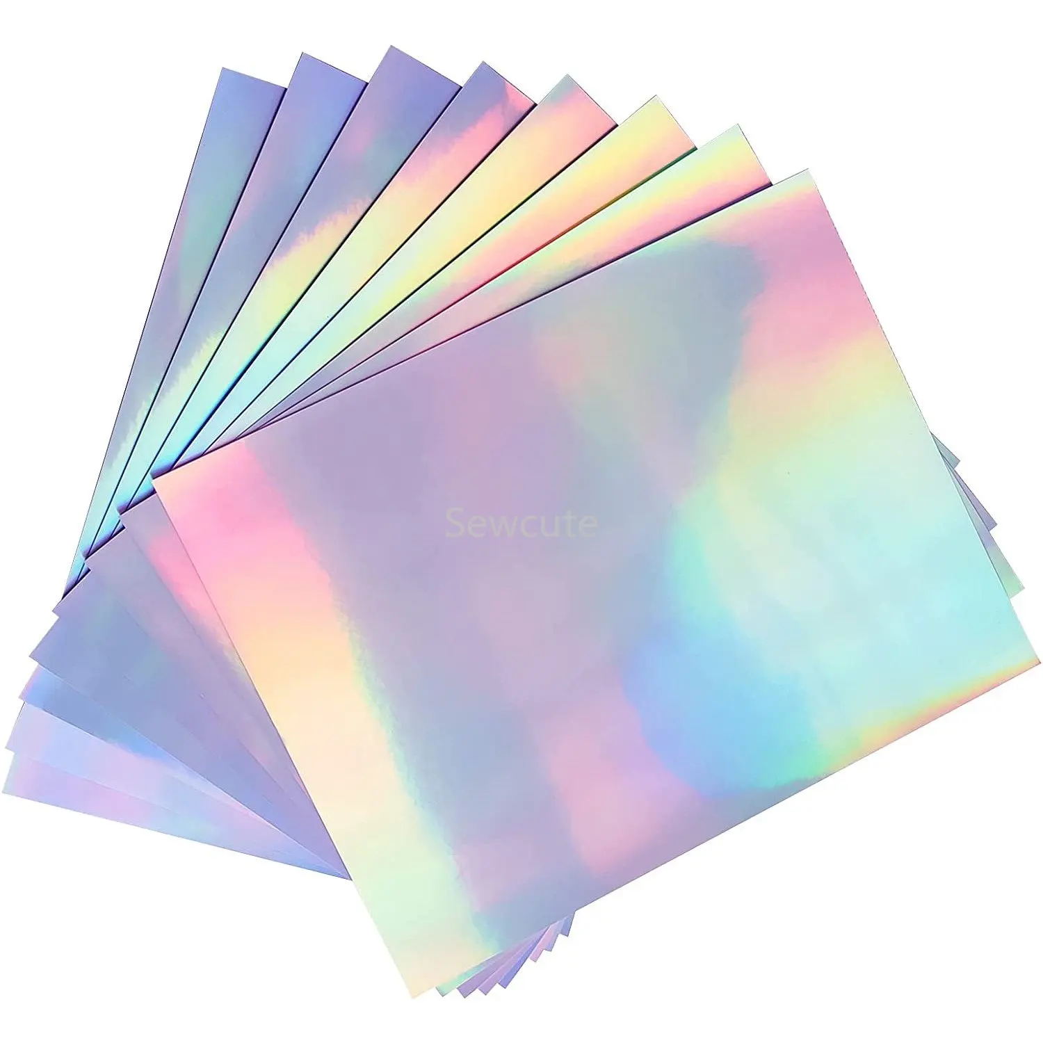 10Sheets Holographic Sticker Paper Vinyl Sticker Paper for Ink Jet Laser Printer Printable Adhesive Waterproof Dries Quickly