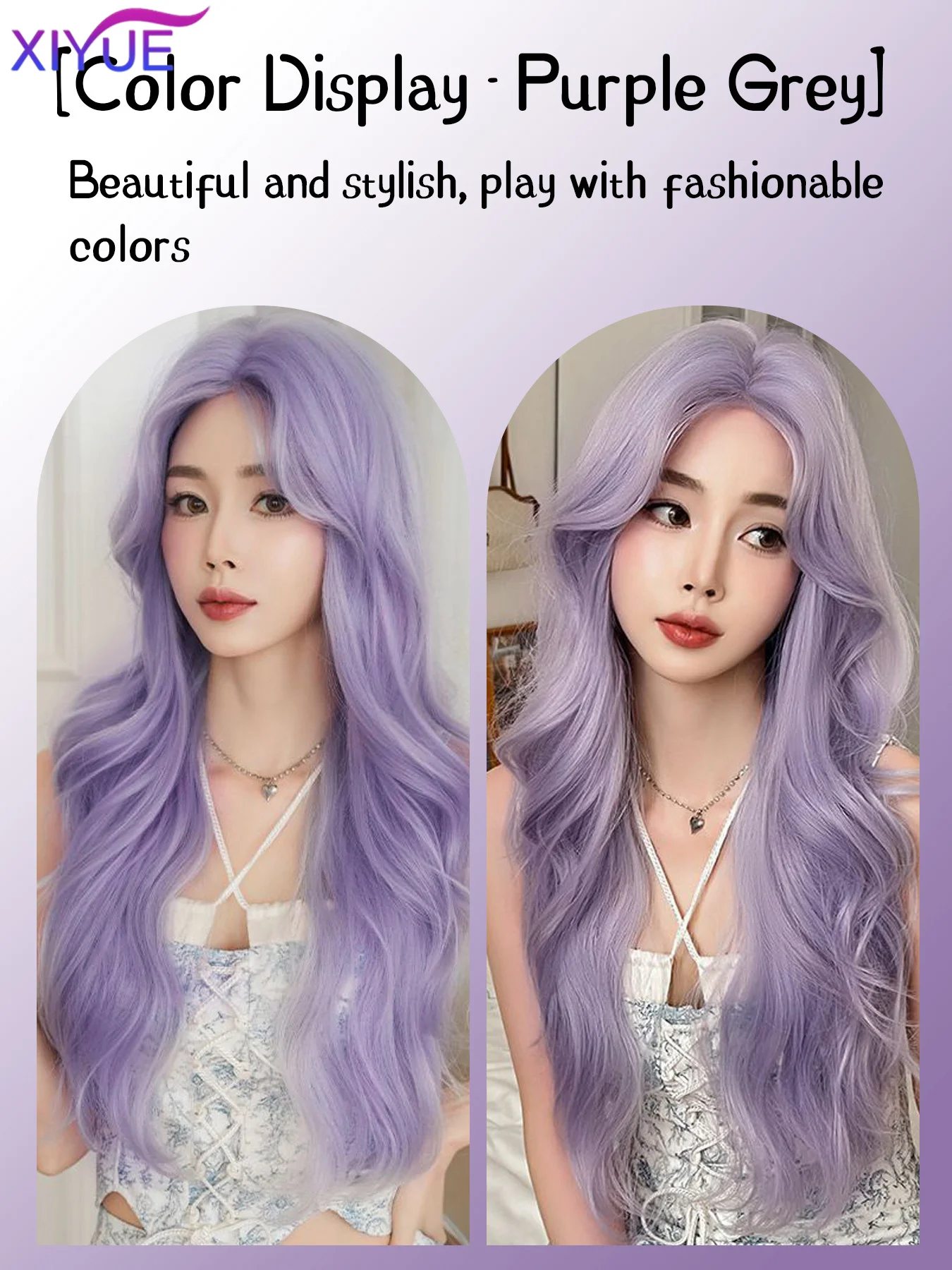 XY Synthetic Forehead lace Long Wavy Cosplay Wigs Lolita Halloween Bangs Women Party Dailly Heat Resistant Wig