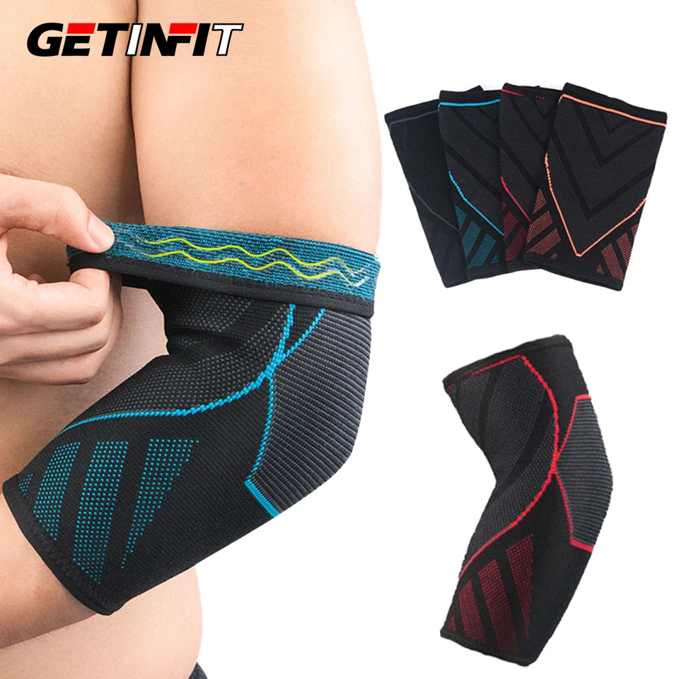 

1Pcs Elastic Brace Breathable Compression Elbow Support Pads Basketball Volleyball Fitness Sport Protector Arm Sleeves Men Women