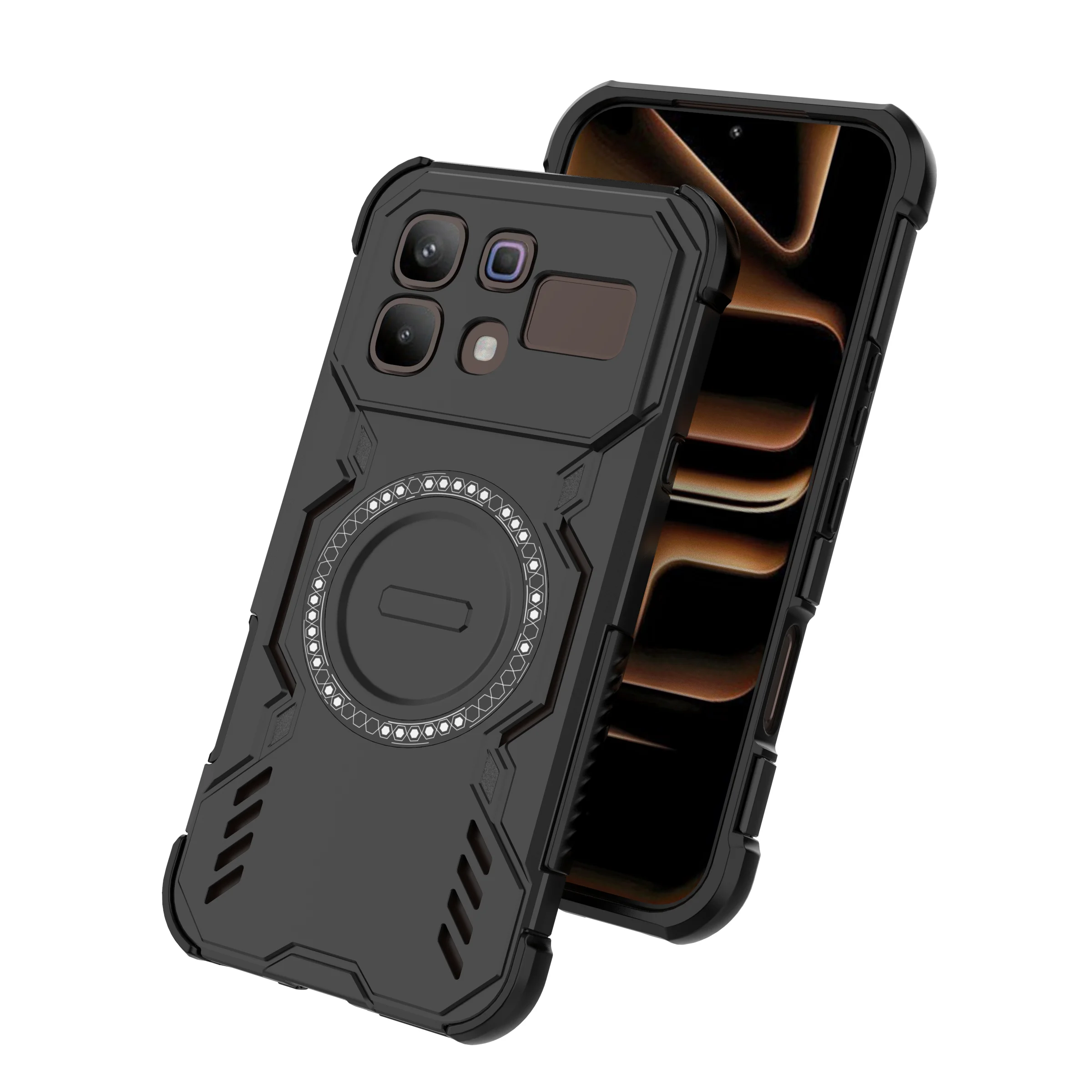 Enhanced Heat Dissipation Shockproof Magnetic Case with Matte Finish