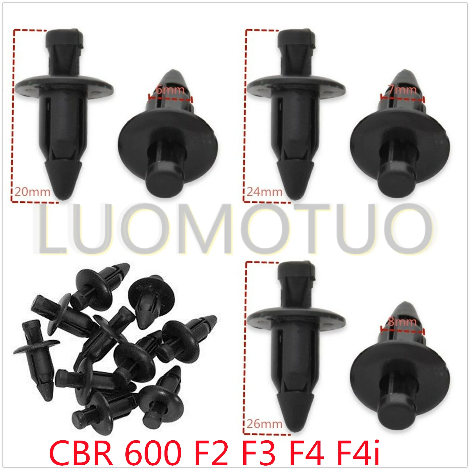 

Fairing Bolts Kit Bodywork Plastic Expansion Screw Spike Bolts Nuts Fit For HONDA CBR 600 F2,F3,F4,F4i 1991-2007