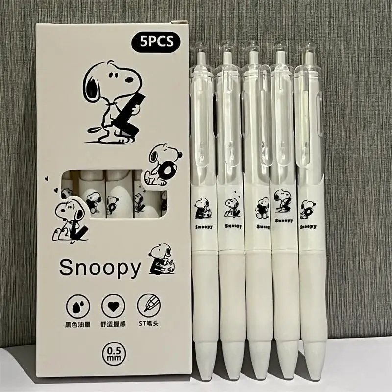 

Ручка Sanrio Snoopy черная гладкая быстросохнущая в коробке, 5 шт.