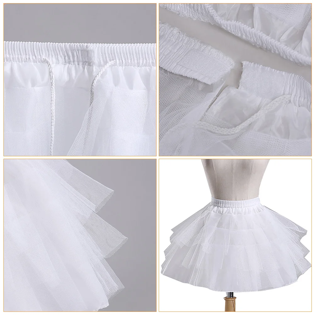 Tulle Underskirt for Women Pannier Ball Gowns Formal White Wedding Dress