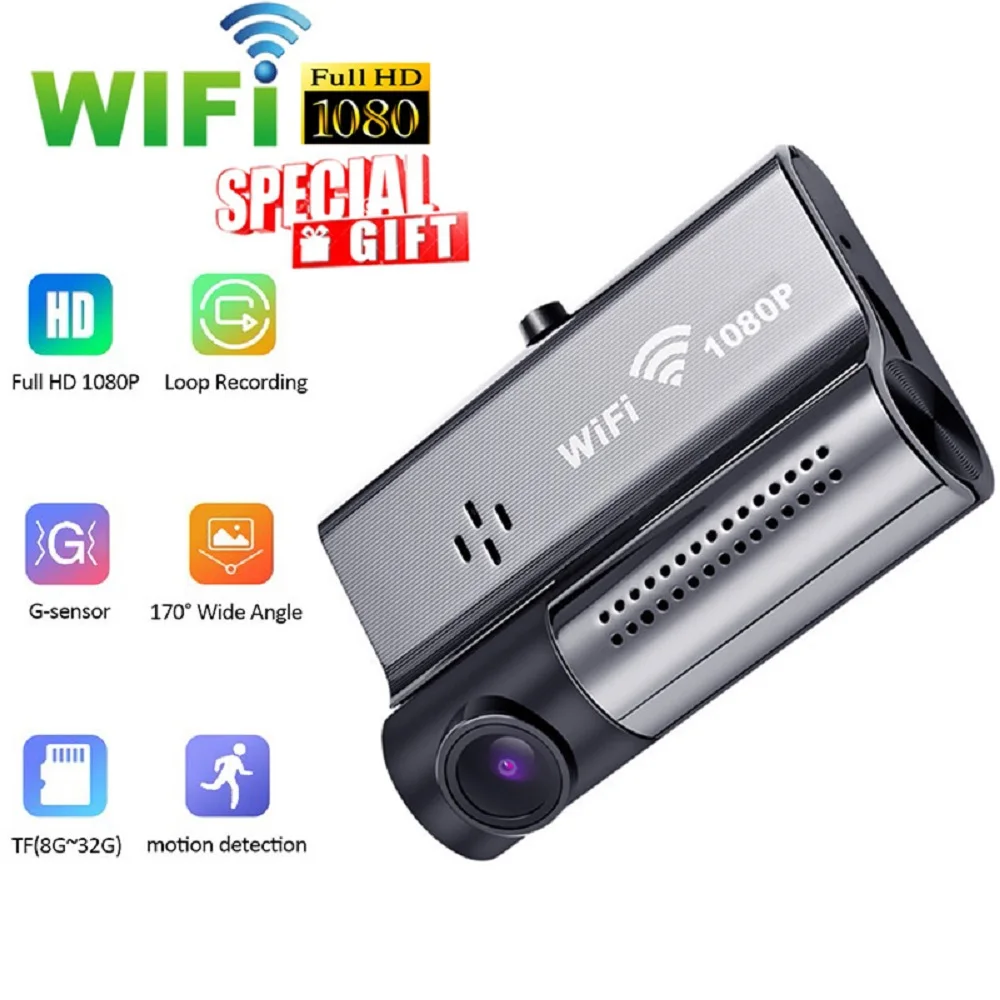 Dash Cam 170° Super Wide Angle Lens 1080p Uhd Recording Car Dvr Night