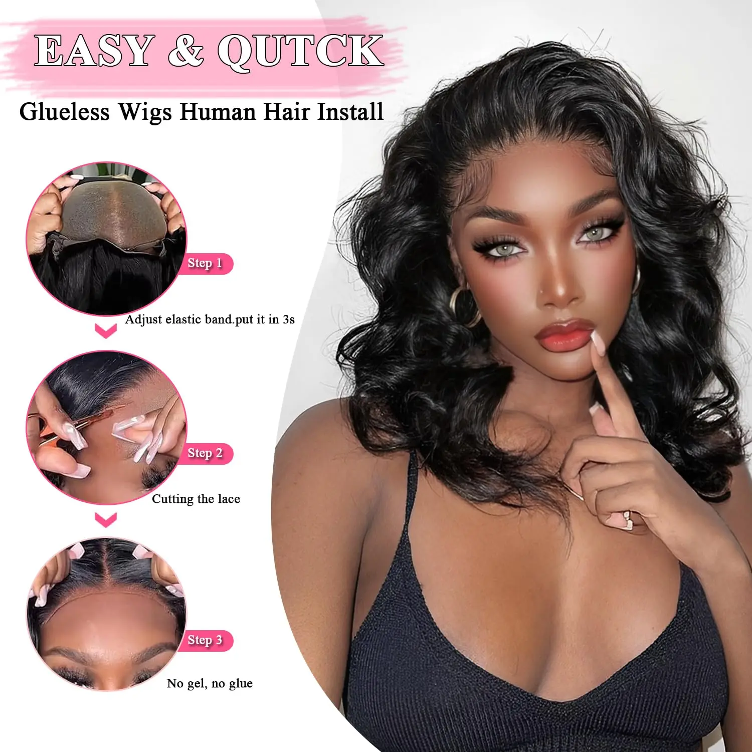 16 Inch 13x6 Bob Wig Human Hair 200% Density HD Lace Front Wigs Human Hair Body Wave Lace Front Wigs Human Hair Wig 200% Density
