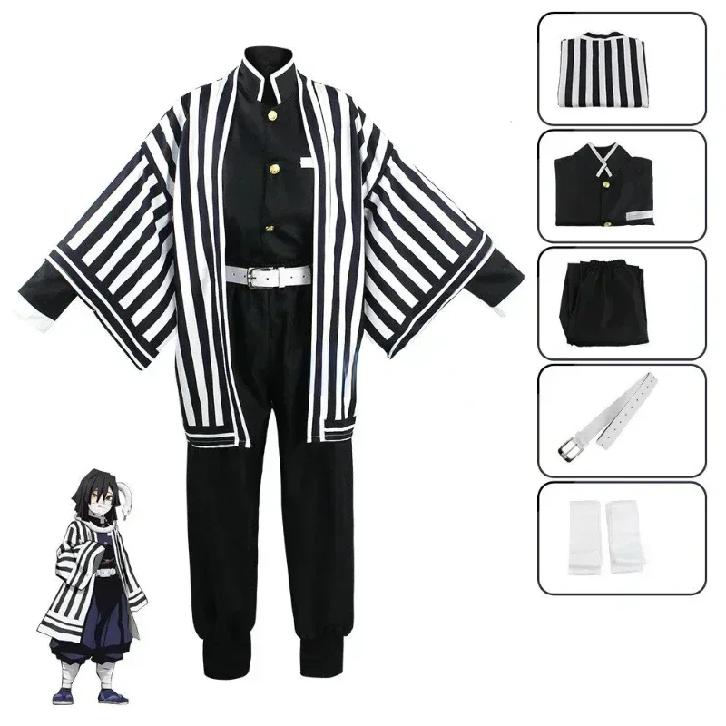Kimetsu No Yaiba Iguro Obanai Kimono Cosplay Costume - Anime Halloween Outfit