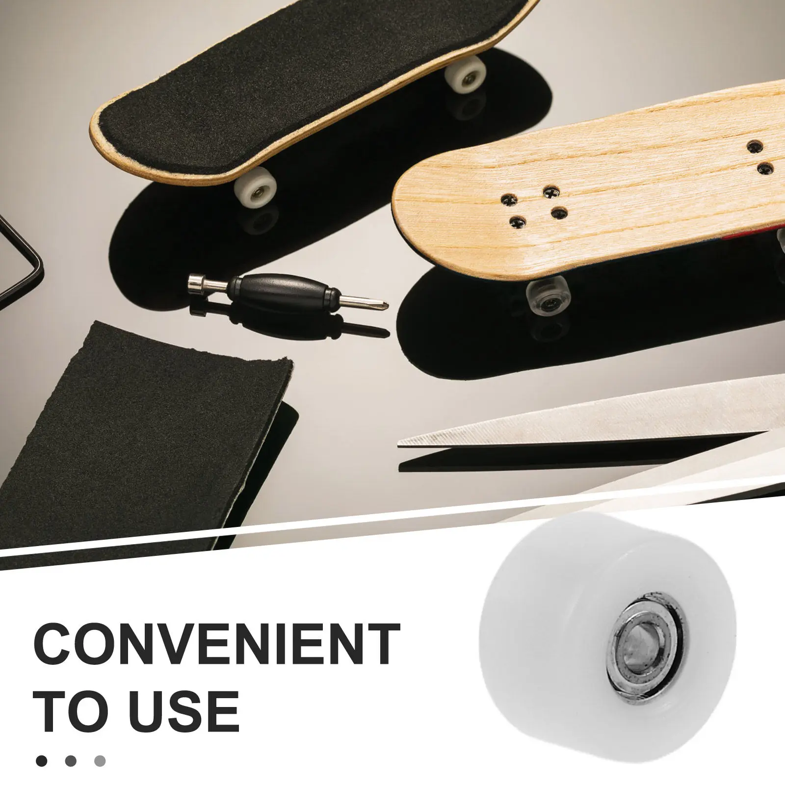 4Pcs 전문가용 핑거 스케이트보드 휠 고속 베어링 간편한 교체 정밀 안정성 유연한 성능 밝은 성능